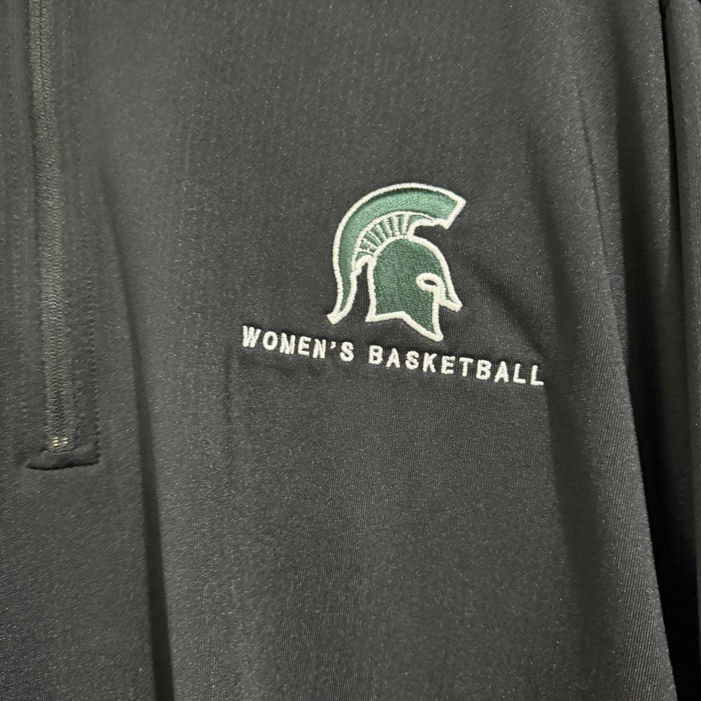 Michigan State Spartans MSU 1/4 Zip Pullover Nike Dri-Fit Black Men's XL Logo - Picture 5 of 14